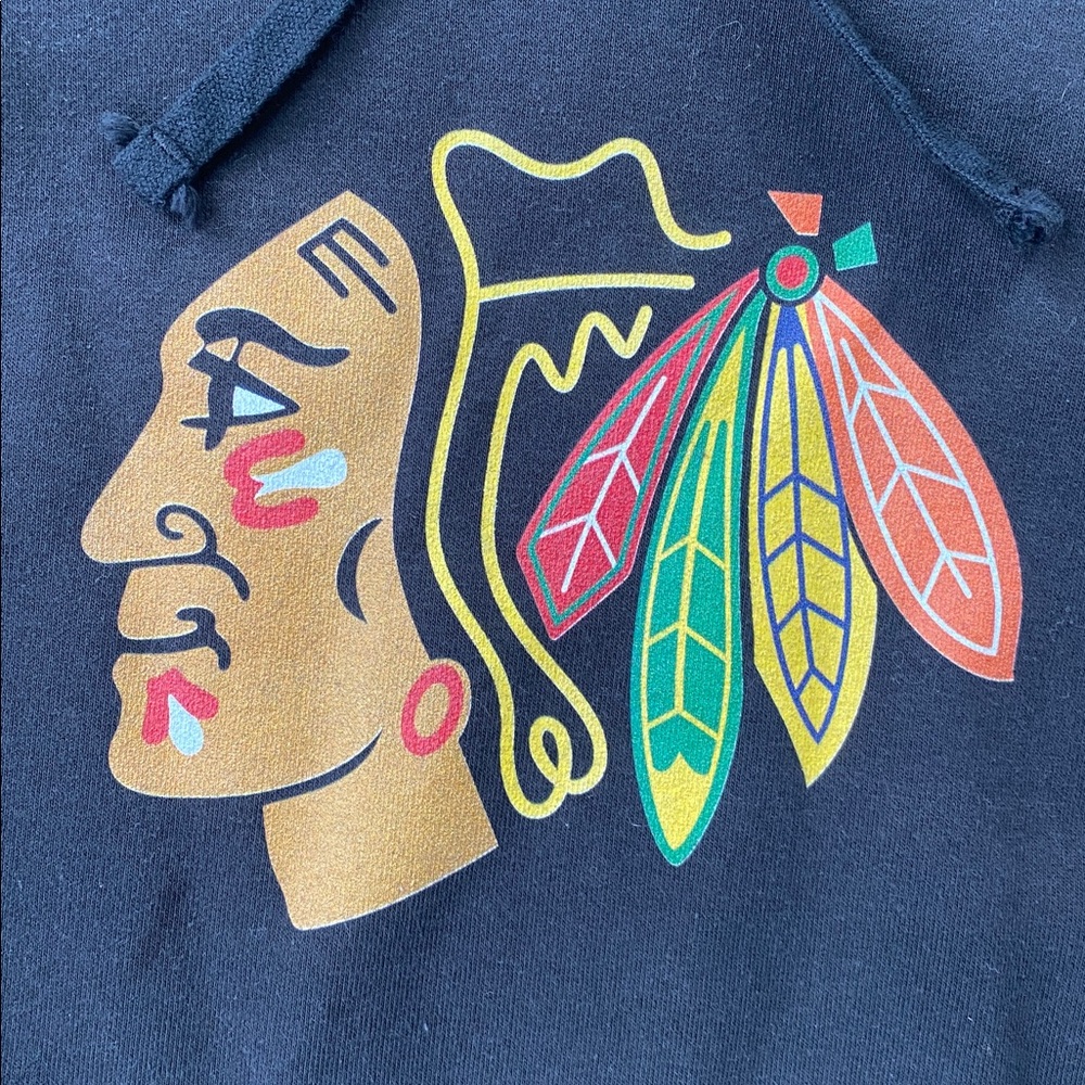 Unisex Chicago Blackhawks pullover hoodie NHL size XL #12 Debrincat black - Picture 2 of 10